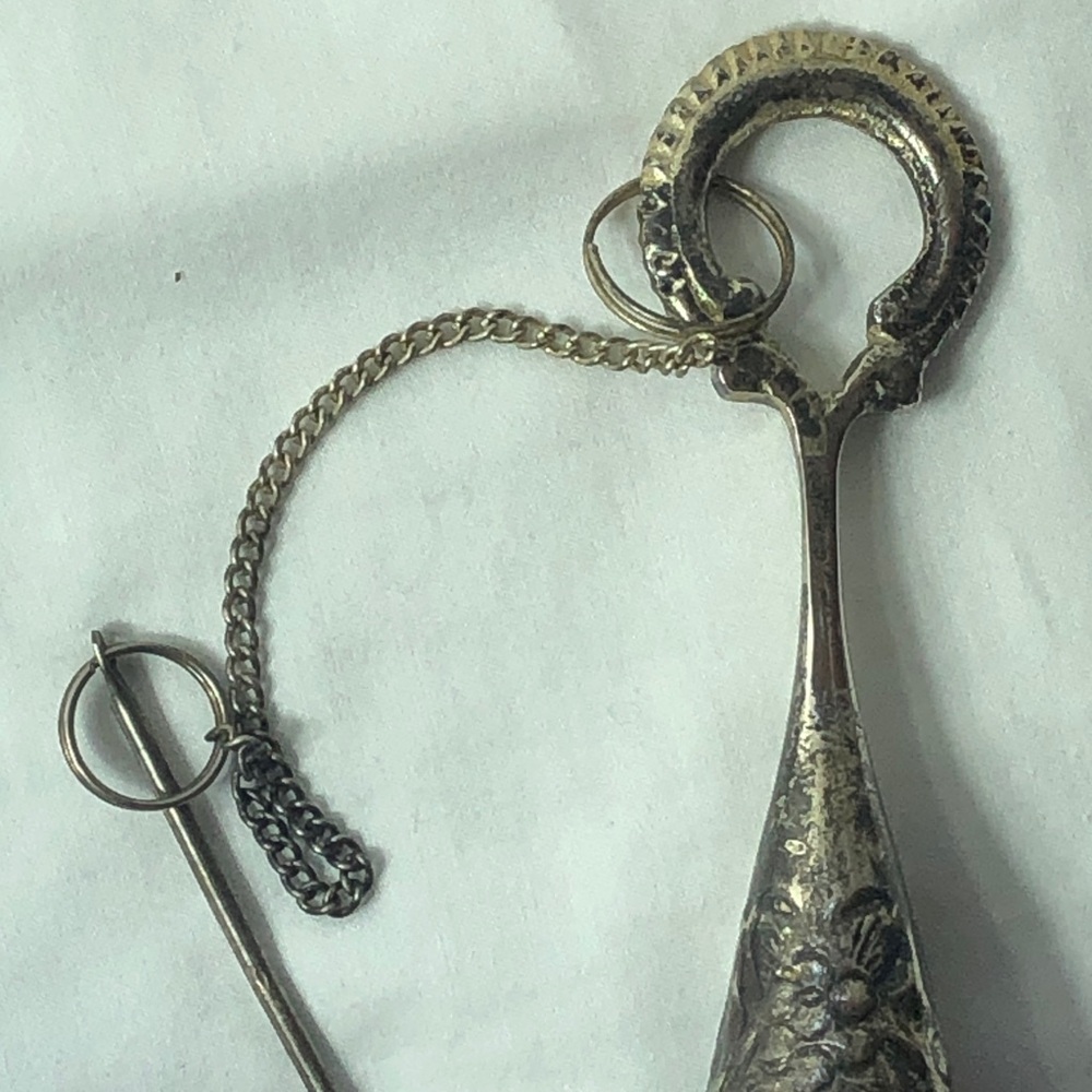 Vintage Silver Tusie-Mussie Flower Bouquet Holder or Candle Snuffer - Picture 15 of 16